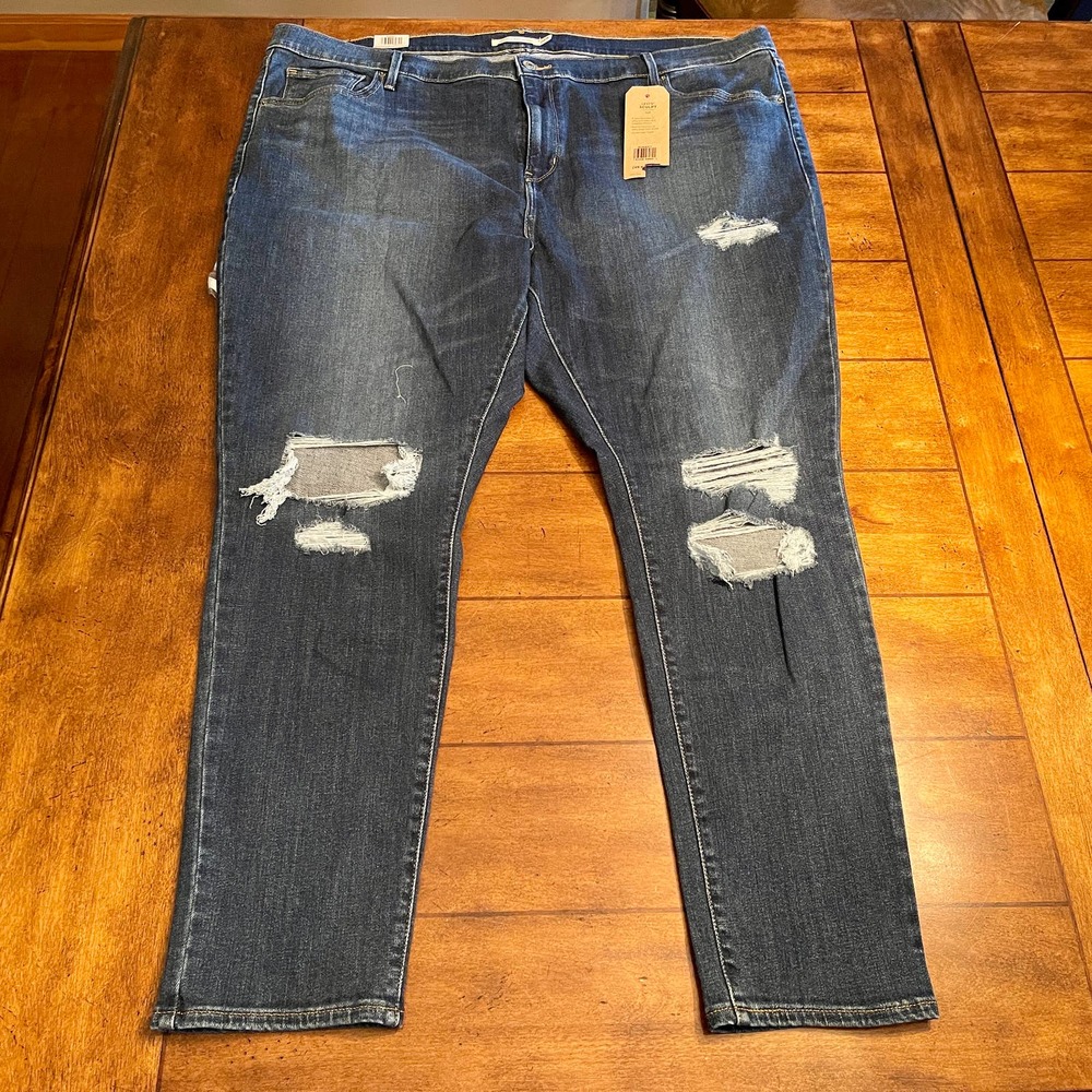 Levis 721 High Rise Skinny Distressed NWT Jeans Womens 24 WM S1104-1022